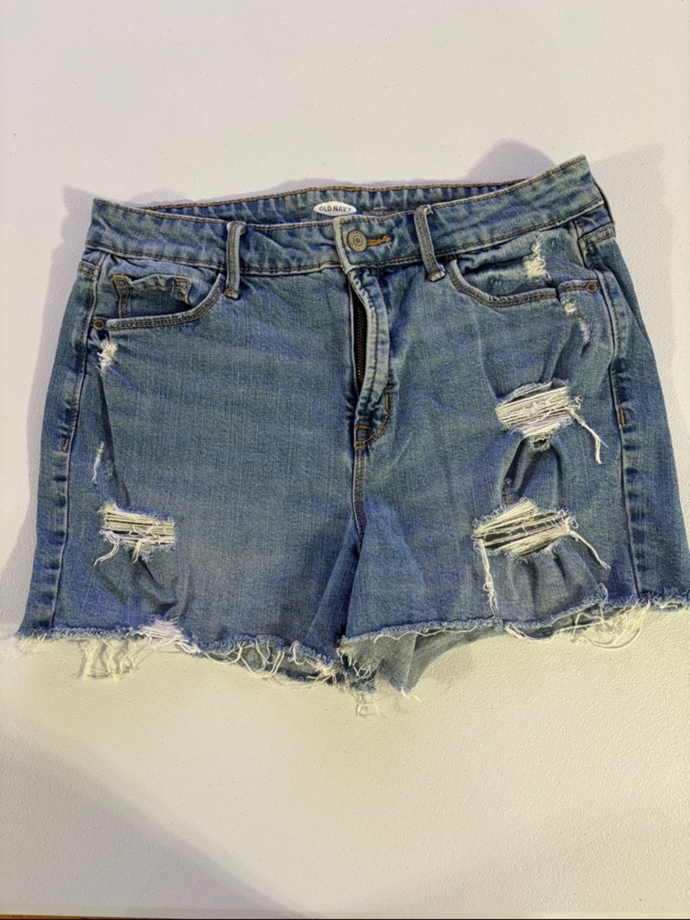 Old Navy Ripped Light Blue Denim Cutoff Shorts